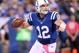 INDIANAPOLIS, IN - OCTOBER 07: Andrew Luck #12 of the Indianapolis Colts throws a pass during the NFL game against the Green Bay Packers at Lucas Oil Stadium on October 7, 2012 in Indianapolis, Indiana. (Photo by Andy Lyons/Getty Images)