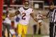 SALT LAKE CITY, UT - OCTOBER 4: Robert Woods #2 of the USC Trojans celebrates his touchdown against the Utah Utes during the first half of a college football game October 4, 2012 at Rice-Eccles Stadium in Salt Lake City, Utah. (Photo by George Frey/Getty Images)
