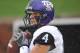 DALLAS, TX - SEPTEMBER 29: Casey Pachall #4 of the TCU Horned Frogs warms up in the rain before kickoff against the SMU Mustangs on September 29, 2012 at Gerald J. Ford Stadium in Dallas, Texas. (Photo by Cooper Neill/Getty Images)