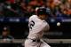 BALTIMORE, MD - OCTOBER 08: Derek Jeter #2 of the New York Yankees fouls off a pitch in the seventh inning during Game Two of the American League Division Series against the Baltimore Orioles at Oriole Park at Camden Yards on October 8, 2012 in Baltimore, Maryland. (Photo by Rob Carr/Getty Images)