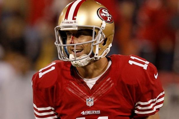 Fun fact you can tell alex smith from his bad years as a 49er to his good  years by his face mask : r/49ers