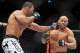 PORTLAND, OR - AUGUST 29: UFC fighter Antonio Nogueira (L) battles UFC fighter Randy Couture (R) during their Heavyweight bout at UFC 102: Couture vs. Nogueira at the Rose Garden Arena on August 29, 2009 in Portland, Oregon. (Photo by Jon Kopaloff/Getty Images)