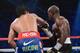 LAS VEGAS, NV - JUNE 09: (L-R) Manny Pacquiao lands a right to the head of Timothy Bradley during their WBO welterweight title fight at MGM Grand Garden Arena on June 9, 2012 in Las Vegas, Nevada. (Photo by Kevork Djansezian/Getty Images)