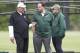 FLORHAM PARK, NJ - MAY 04: New York Jets head coach Rex Ryan, general manager Mike Tannenbaum and team owner Woody Johnson confer during the Jets Rookie Minicamp on May 4, 2012 in Florham Park, New Jersey. (Photo by Jeff Zelevansky/Getty Images)