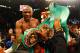 LAS VEGAS, NV - MAY 05: Floyd Mayweather Jr. celebrates after defeating Miguel Cotto by unanimous decision during their WBA super welterweight title fight at the MGM Grand Garden Arena on May 5, 2012 in Las Vegas, Nevada. (Photo by Al Bello/Getty Images)
