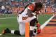 Aug 23, 2012; Cincinnati, OH, USA; Cincinnati Bengals rookie linebacker Vontaze Burfict (55) prays before the pre-season game against the Green Bay Packers at Paul Brown Stadium. Mandatory Credit: Rob Leifheit-US PRESSWIRE