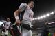 FOXBORO, MA - OCTOBER 7: Peyton Manning #18 of the Denver Broncos leaves the field after a loss against the New England Patriots at Gillette Stadium on October 7, 2012 in Foxboro, Massachusetts. (Photo by Jim Rogash/Getty Images)