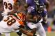 BALTIMORE, MD - SEPTEMBER 10: Wide receiver Anquan Boldin #81 of the Baltimore Ravens is tackled by linebacker Rey Maualuga #58 of the Cincinnati Bengals on a reverse play during the first half at M&T Bank Stadium on September 10, 2012 in Baltimore, Maryland. (Photo by Rob Carr/Getty Images)