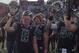 Ohio celebrates their victory over Akron on Homecoming Week