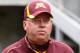 ANN ARBOR, MI - OCTOBER 01: Head coach Jerry Kill of the Minnesota Golden Gophers watches the pre-game warms ups prior to the start of the game against the Michigan Wolverines at Michigan Stadium on October 1, 2011 in Ann Arbor, Michigan. (Photo by Leon Halip/Getty Images)