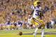 BATON ROUGE, LA - OCTOBER 13: Jeremy Hill #33 of the LSU Tigers celebrates his touchdown run against the South Carolina Gamecocks in the fourth quarter at Tiger Stadium on October 13, 2012 in Baton Rouge, Louisiana. (Photo by Ronald Martinez/Getty Images)