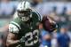 EAST RUTHERFORD, NJ - OCTOBER 14: Shonn Greene #23 of the New York Jets rushes against the Indianapolis Colts at MetLife Stadium on October 14, 2012 in East Rutherford, New Jersey. (Photo by Nick Laham/Getty Images)