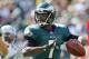 PHILADELPHIA, PA - OCTOBER 14: Quarterback Michael Vick #7 of the Philadelphia Eagles looks to pass against the Detroit Lions during a game at Lincoln Financial Field on October 14, 2012 in Philadelphia, Pennsylvania. (Photo by Rich Schultz /Getty Images)