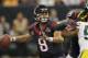 HOUSTON, TX - OCTOBER 14: Matt Schaub #8 of the Houston Texans looks for a receiver against the Green Bay Packers at Reliant Stadium on October 14, 2012 in Houston, Texas. (Photo by Bob Levey/Getty Images)