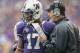 SEATTLE, WA - OCTOBER 13: Head coach Steve Sarkisian of the Washington Huskies talks with quarterback Keith Price #17 during the game against the USC Trojans on October 13, 2012 at CenturyLink Field in Seattle, Washington. (Photo by Otto Greule Jr/Getty Images)