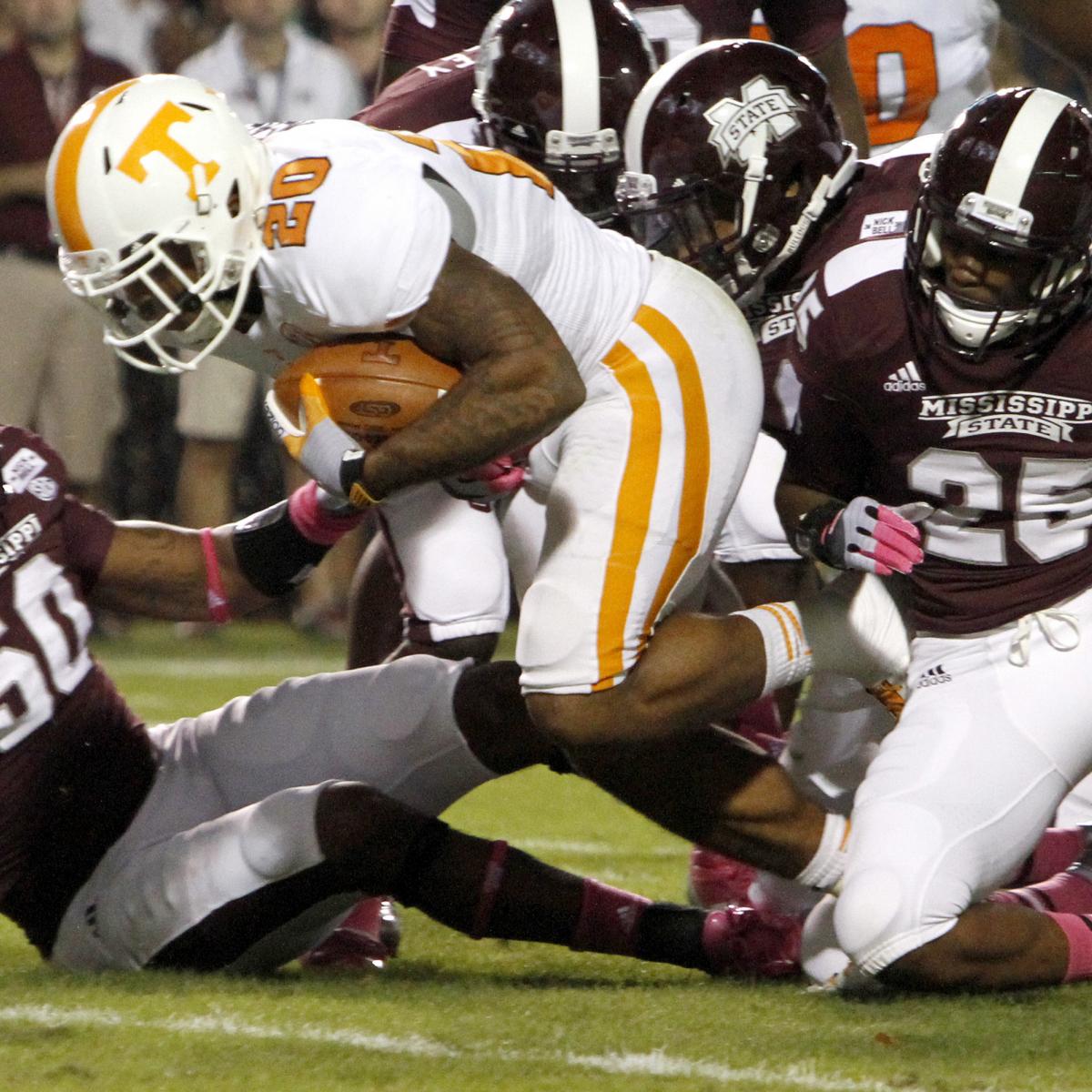 Alabama vs. Tennessee: Vols Don't Stand a Chance with RB Depth Issues