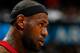ATLANTA, GA - OCTOBER 07: LeBron James #6 of the Miami Heat waits for the play to develop against the Atlanta Hawks at Philips Arena on October 7, 2012 in Atlanta, Georgia. NOTE TO USER: User expressly acknowledges and agrees that, by downloading and or using this photograph, User is consenting to the terms and conditions of the Getty Images License Agreement. (Photo by Kevin C. Cox/Getty Images)