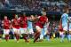 MANCHESTER, ENGLAND - SEPTEMBER 23: Laurent Koscielny of Arsenal celebrates after scoring their first goal during the Barclays Premier League match between Manchester City and Arsenal at Etihad Stadium on September 23, 2012 in Manchester, England. (Photo by Alex Livesey/Getty Images)