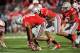 COLUMBUS, OH - OCTOBER 6: Ryan Shazier #10 of the Ohio State Buckeyes attempts to pick up a Nebraska Cornhuskers fumble in the first half at Ohio Stadium on October 6, 2012 in Columbus, Ohio. Shazier was unable to get control of the ball and Nebraska recovered. (Photo by Jamie Sabau/Getty Images)