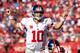 SAN FRANCISCO, CA - OCTOBER 14: Quarterback Eli Manning #10 of the New York Giants calls signals against the San Francisco 49ers at Candlestick Park on October 14, 2012 in San Francisco, California. The Giants won 26-3. (Photo by Stephen Dunn/Getty Images)