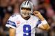 ARLINGTON, TX - OCTOBER 01: Tony Romo #9 of the Dallas Cowboys walks off the field after throwing his fifth interception against the Chicago Bears at Cowboys Stadium on October 1, 2012 in Arlington, Texas. The Chicago Bears beat the Dallas Cowboys 34-18. (Photo by Tom Pennington/Getty Images)