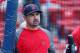 BOSTON, MA - AUGUST 24: Adrian Gonzalez #28 of the Boston Red Sox leaves the batting cage before a game with the Kansas City Royals at Fenway Park on August 24, 2012 in Boston, Massachusetts. (Photo by Jim Rogash/Getty Images)
