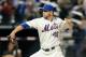 Sep 24, 2012; Flushing, NY,USA; New York Mets relief pitcher Justin Hampson (45) pitches during the seventh inning against the Pittsburgh Pirates at Citi Field. Mandatory Credit: Anthony Gruppuso-US PREWIRE