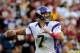 LANDOVER, MD - OCTOBER 14: Christian Ponder #7 of the Minnesota Vikings throws a pass against the Washington Redskins during the first half at FedExField on October 14, 2012 in Landover, Maryland. (Photo by Patrick McDermott/Getty Images)