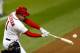 WASHINGTON, DC - OCTOBER 12: Ryan Zimmerman #11 of the Washington Nationals hits a two-run home run in the first inning against the St. Louis Cardinals in Game Five of the National League Division Series at Nationals Park on October 12, 2012 in Washington, DC. (Photo by Rob Carr/Getty Images)