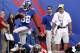 EAST RUTHERFORD, NJ - SEPTEMBER 16: Hakeem Nicks #88 of the New York Giants runs from Ahmad Black #43 of the Tampa Bay Buccaneers during a game at MetLife Stadium on September 16, 2012 in East Rutherford, New Jersey. (Photo by Jeff Zelevansky/Getty Images)