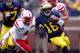 ANN ARBOR, MI - NOVEMBER 19: Denard Robinson #16 of the Michigan Wolverines tries to out run the tackle of Lavonte David #4 of the Nebraska Cornhuskers at Michigan Stadium on November 19, 2011 in Ann Arbor, Michigan. Michigan won the game 45-17. (Photo by Gregory Shamus/Getty Images)