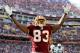 LANDOVER, MD - DECEMBER 04: Fred Davis #83 of the Washington Redskins celebrates the Redskins first touchdown against the New York Jets during the first half at FedExField on December 4, 2011 in Landover, Maryland. (Photo by Rob Carr/Getty Images)