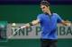 SHANGHAI, CHINA - OCTOBER 13: Roger Federer of Switzerland lunges for a ball while playing Andy Murray of Great Britain during the Men's Singles semi-finals of the Shanghai Rolex Masters at the Qi Zhong Tennis Center on October 13, 2012 in Shanghai, China. (Photo by Lintao Zhang/Getty Images)