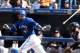 TORONTO, CANADA - SEPTEMBER 29: Yunel Escobar #5 of the Toronto Blue Jays throws his bat after a grounder against the New York Yankees during MLB action at the Rogers Centre September 29, 2012 in Toronto, Ontario, Canada. (Photo by Abelimages/Getty Images)