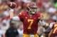 LOS ANGELES, CA - OCTOBER 20: Quarterback Matt Barkley #7 of the USC Trojans drops back to pass against the Colorado Buffaloes at Los Angeles Memorial Coliseum on October 20, 2012 in Los Angeles, California. (Photo by Jeff Gross/Getty Images)