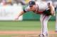 October 3, 2012; Pittsburgh, PA, USA; Atlanta Braves relief pitcher Craig Kimbrel (46) prepares to throw a pitch against the Pittsburgh Pirates during the ninth inning at PNC Park. The Atlanta Braves won 4-0. Mandatory Credit: Charles LeClaire-US PRESSWIRE