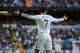 MADRID, SPAIN - OCTOBER 20: Cristiano Ronaldo of Real Madrid CF reacts during the La Liga match between Real Madrid CF and RC Deportivo La Coruna at Bernabeu on October 20, 2012 in Madrid, Spain. (Photo by Gonzalo Arroyo Moreno/Getty Images)