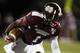 STARKVILLE, MS - OCTOBER 13: Wide receiver Chad Bumphis #1 of the Mississippi State Bulldogs runs against the Tennessee Volunteers on October 13, 2012 at Davis Wade Stadium in Starkville, Mississippi. (Photo by Butch Dill/Getty Images)