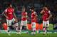LONDON, ENGLAND - OCTOBER 24: (L-R) Olivier Giroud, Santi Cazorla and Aaron Ramsey of Arsenal look dejected during the UEFA Champions League Group B match between Arsenal and FC Schalke at the Emirates Stadium on October 24, 2012 in London, England. (Photo by Shaun Botterill/Getty Images)