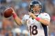 SAN DIEGO, CA - OCTOBER 15: Peyton Manning #18 of the Denver Broncos looks to pass during the game against the San Diego Chargers at Qualcomm Stadium on October 15, 2012 in San Diego, California. (Photo by Harry How/Getty Images)