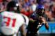 FORT WORTH, TX - OCTOBER 20: Trevone Boykin #2 of the TCU Horned Frogs looks for an open receiver against the Texas Tech Red Raiders at Amon G. Carter Stadium on October 20, 2012 in Fort Worth, Texas. (Photo by Tom Pennington/Getty Images)