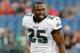 FOXBORO, MA - AUGUST 20: LeSean McCoy #25 of the Philadelphia Eagles prepares for a preseason game against the New England Patriots at Gillette Stadium on August 20, 2012 in Foxboro, Massachusetts. (Photo by Jim Rogash/Getty Images)