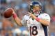 SAN DIEGO, CA - OCTOBER 15: Peyton Manning #18 of the Denver Broncos looks to pass during the game against the San Diego Chargers at Qualcomm Stadium on October 15, 2012 in San Diego, California. (Photo by Harry How/Getty Images)