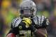 EUGENE, OR - OCTOBER 27: Kenjon Barner #24 of the Oregon Ducks runs with the ball against the Colorado Buffaloes on October 27, 2012 at the Autzen Stadium in Eugene, Oregon. (Photo by Jonathan Ferrey/Getty Images)
