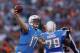 SAN DIEGO, CA - OCTOBER 15: Quarterback Philip Rivers #17 of the San Diego Chargers drops back to pass against the Denver Broncos at Qualcomm Stadium on October 15, 2012 in San Diego, California. (Photo by Jeff Gross/Getty Images)