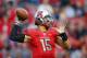 Oct 27, 2012; Piscataway, NJ, USA; Rutgers Scarlet Knights quarterback Gary Nova (15) throws a pass during the second half against the Kent State Golden Flashes at High Point Solutions Stadium. Kent State won 35-23. Mandatory Credit: Jim O'Connor-US PRESSWIRE