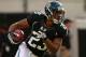 JACKSONVILLE, FL - OCTOBER 07: Rashad Jennings #23 of the Jacksonville Jaguars rushes during a game against the Chicago Bears at EverBank Field on October 7, 2012 in Jacksonville, Florida. (Photo by Mike Ehrmann/Getty Images)