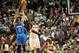 Mar. 27, 2012; Portland, OR, USA; Oklahoma City Thunder point guard Russell Westbrook (0) shoots the ball over Portland Trail Blazers forward J.J. Hickson (21) during the fourth quarter of the game at the Rose Garden. Westbrook scored 32 points as the Thunder won the game 109-95. Mandatory Credit: Steve Dykes-US PRESSWIRE