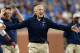 DETROIT, MI - OCTOBER 28: Seattle Seahwaks head coach Pete Carroll reacts to a call during the game against the Detroit Lions at Ford Field on October 28, 2012 in Detroit, Michigan. The Lions defeated the Seahwaks 28-24. (Photo by Leon Halip/Getty Images)
