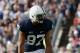 STATE COLLEGE, PA - SEPTEMBER 15: Tight end Kyle Carter #87 of the Penn State Nittany Lions lines up against the Navy Midshipmen at Beaver Stadium on September 15, 2012 in State College, Pennsylvania. (Photo by Rob Carr/Getty Images)